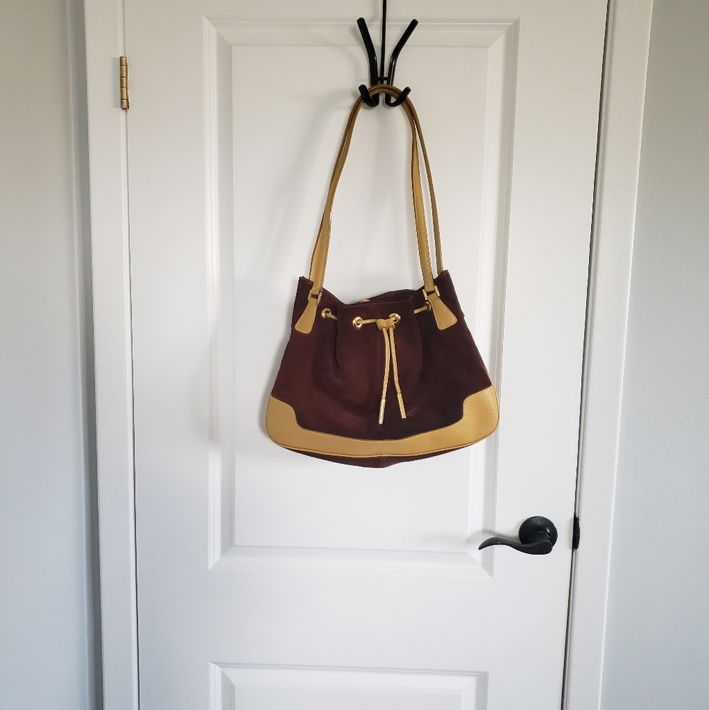 RAFE NEW YORK Brown Suede Bucket Bag